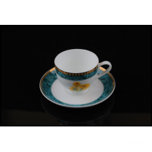 KC-3968 Haonai conjunto de café de porcelana de osso, decalque chá de china porcelana